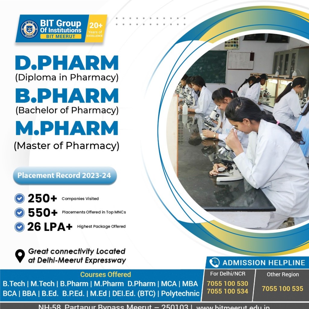 Discover Excellence in Education at BIT Meerut: Top M.Pharm College in West UP & Leading B.Ed College in&nbsp;Meerut