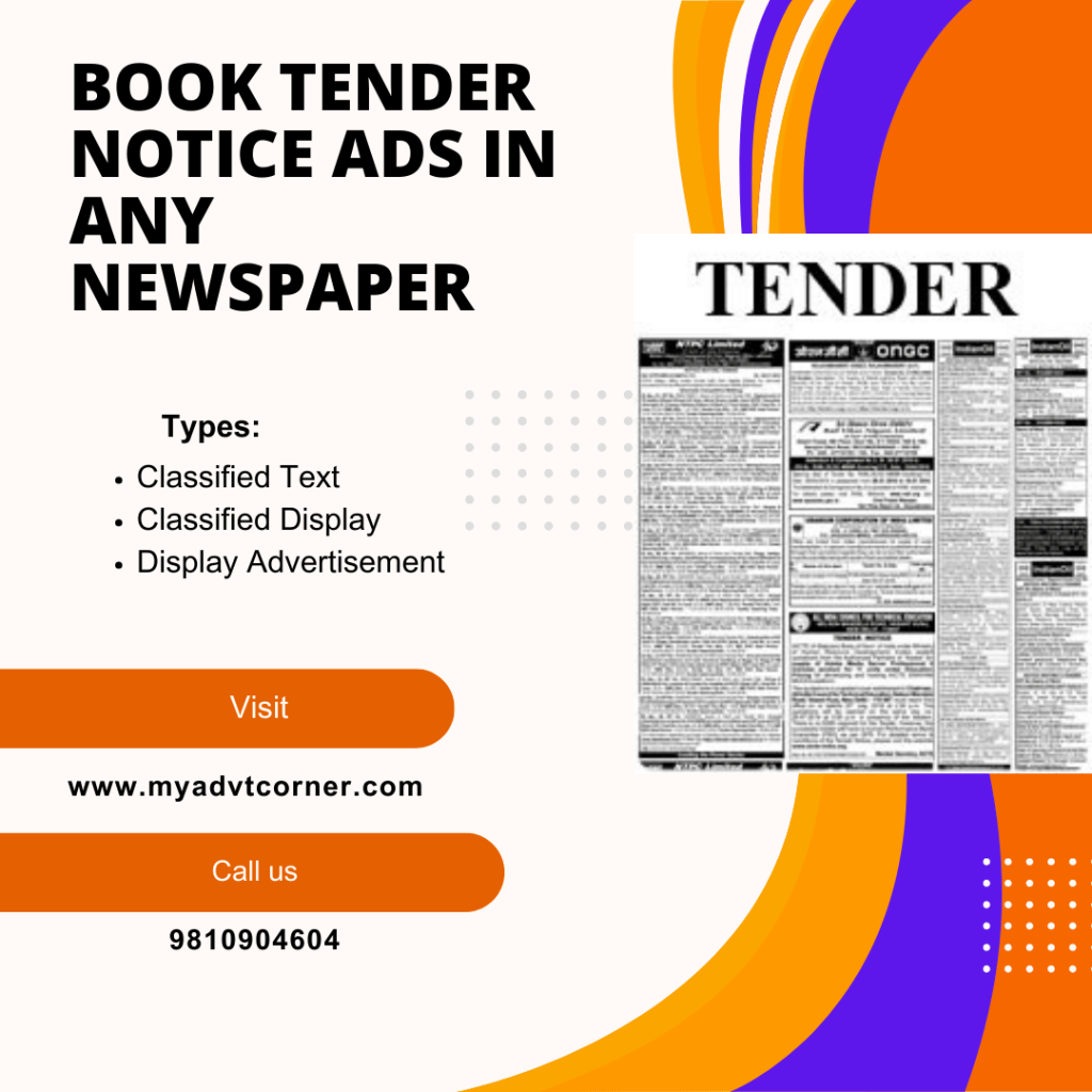 Tender Notice Advertisement in Newspapers: Why It’s Important and How to Do It&nbsp;Right